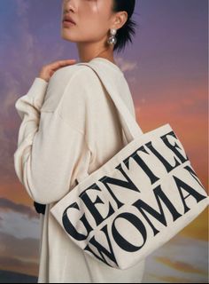 gentlewoman canvas shoulder tote bag