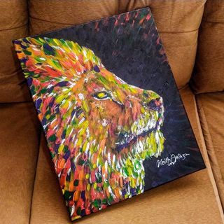 Glorious - Acrylic Painting of a Lion