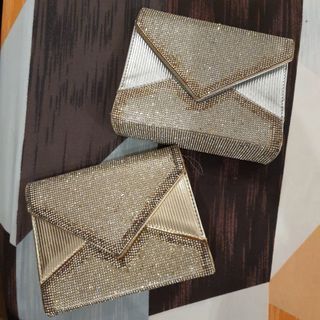 Gold & Silver Diamond Sequin Evening Bag