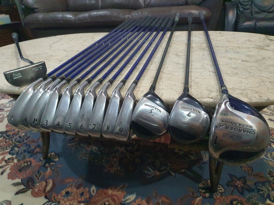Golf Set (Category: Golf) located in Paranaque City. Submitted by manilagolfmarket (Listing ID 1301449676, Image 1). Description: For Sale golf set A.M.C Charger R flex graphite shaft irons Tour Special 5&7 woods A.M.C driver 14° Stand bag included for only 8.9k pick up Bf Paranaque or add shipping.
