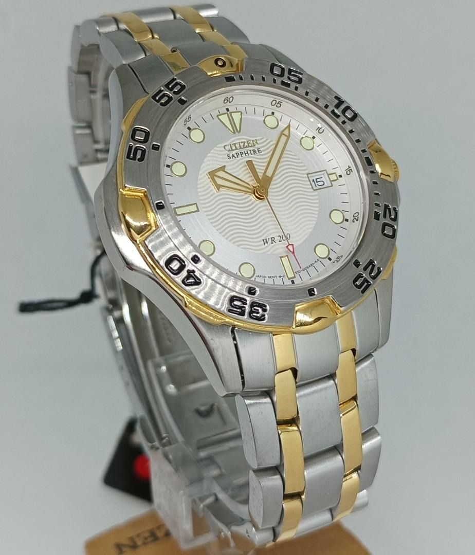 GRAB NOW Last Piece Vintage Brand New Citizen 2 Tone Quartz Sapphire Crystal 200m Watch FIXED PRICE Men s Fashion Watches Accessories Watches on Carousell