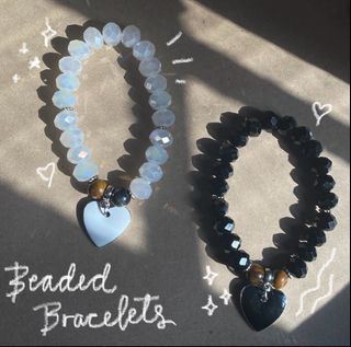 handmade beaded charm bracelets with free velvet pouch