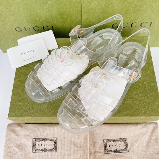 HARGA NET NO NEGO RE PRICE Gucci GG Jelly Sandal Clear size 40 3.750jt INC Box Ori 150.000
