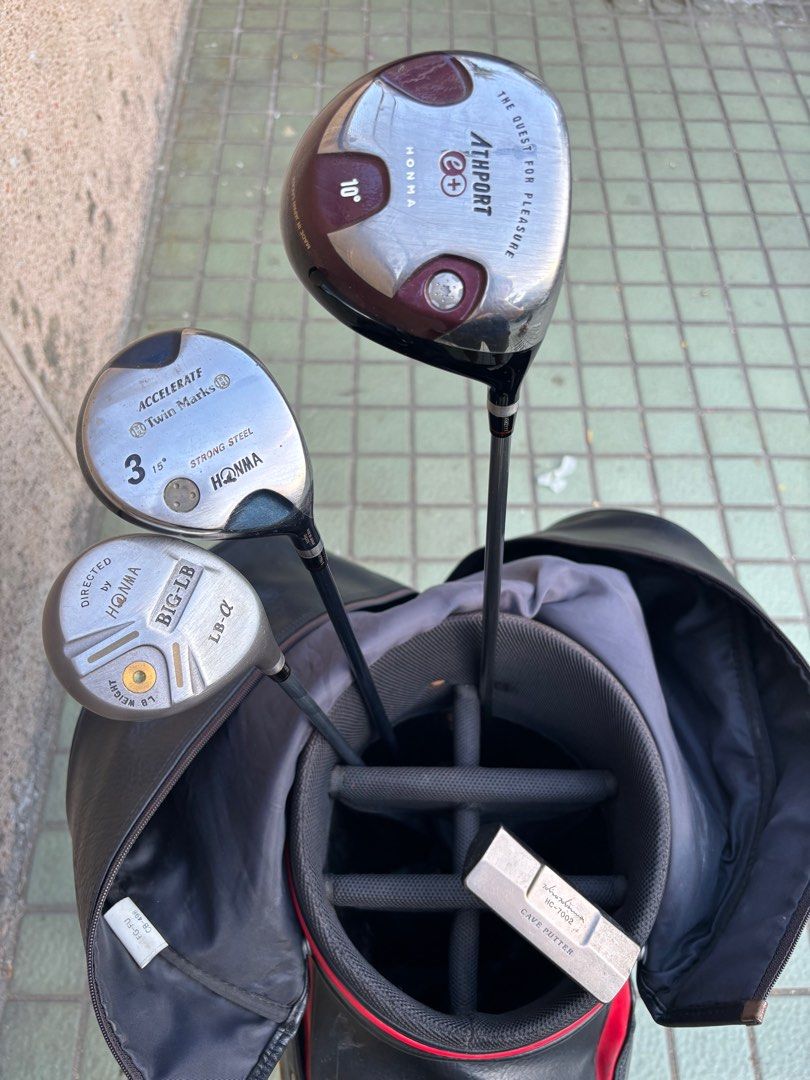 Honma Golf Set with Honma Bag (Category: Golf) located in Manila. Submitted by eclipse58 (Listing ID 1301421990, Image 3). Description: COMPLETE Honma LB-708 Golf Set ✅️ 3-11 Irons ✅️ Honma Athport Driver, Honma 3 & 4 Woods ✅️ Honma Putter & Honma Twin Marks Golf Bag ✅️ Original Honma Graphite Shaft & Grips ✅️ Very good condition & NO ISSUES Selling Price: 17,500 Location: Quezon City.