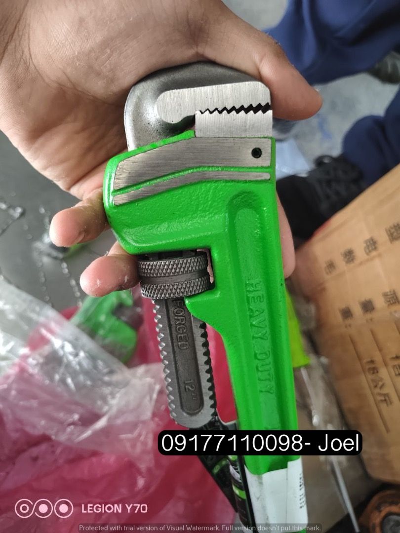 HOYOMA PIPE WRENCH (Category: Construction Tools & Equipment) located in Manila. Submitted by joeyroque09 (Listing ID 1301356013, Image 2). Description: hoyoma pipe wrench Size: 12" .