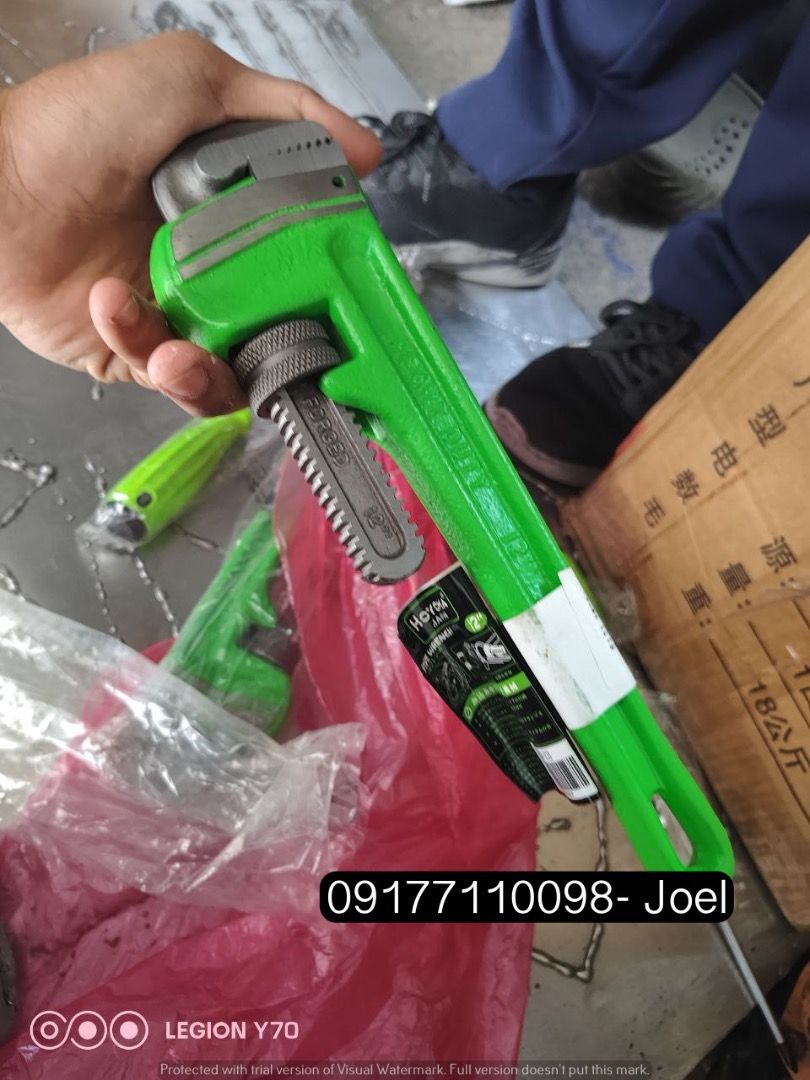 HOYOMA PIPE WRENCH (Category: Construction Tools & Equipment) located in Manila. Submitted by joeyroque09 (Listing ID 1301356013, Image 3). Description: hoyoma pipe wrench Size: 12" .