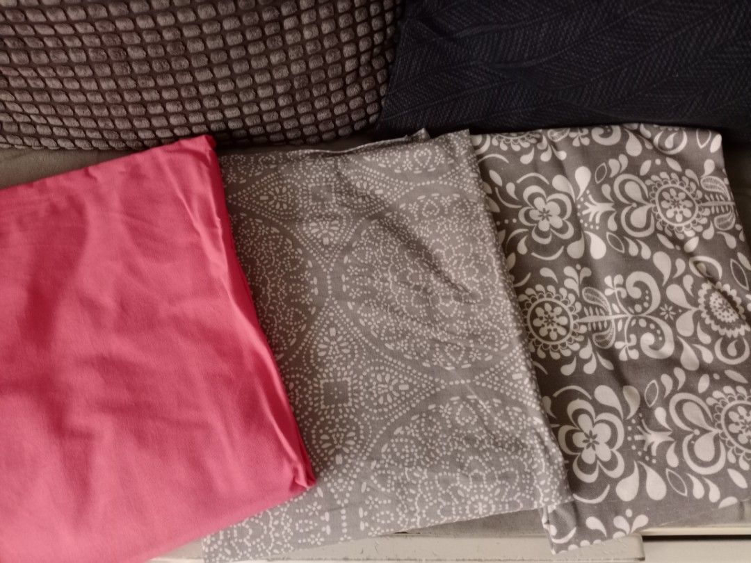 Ikea and h&m Throw pillow case set (Category: Cushions & Throws) located in Makati City. Submitted by decluttering_stuff101 (Listing ID 1301332174, Image 1). Description: big size.