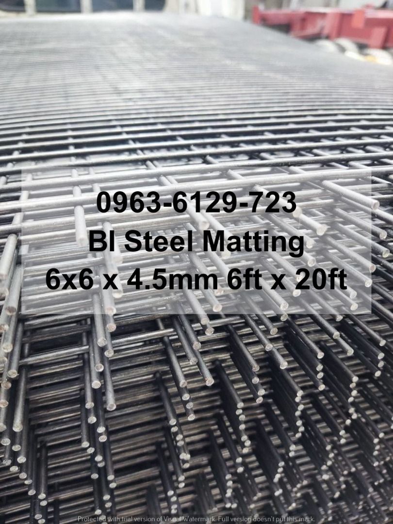 Item BI Steel Matting Specs 6x6 x 4.5mm 6ft x 20ft, Commercial