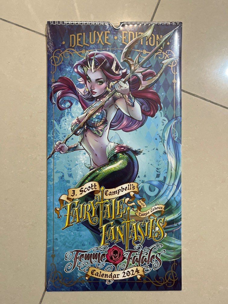 J Scott Campbell calendar 2025 deluxe edition Fairy Tale Fantasies