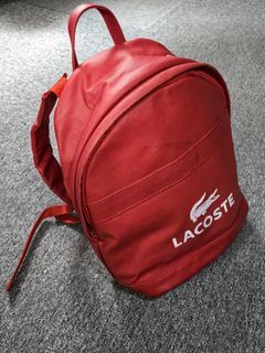 lacoste waxed canvas backpack
