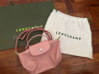 Long champ mini pouch with strap