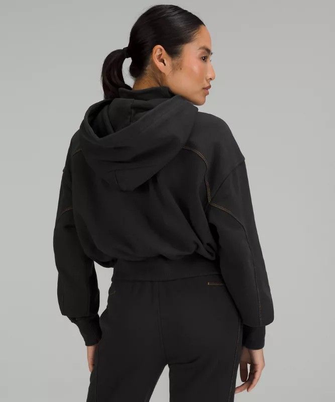 Mock neck hoodie online