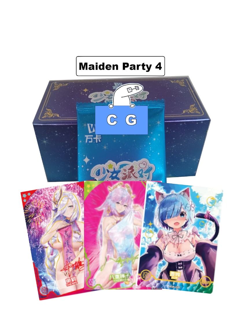 maiden party booster box Goddess Story Anime Waifu Trading Cards Collectible Card Game Girl Party ACG SAC CCG TCG  (EGC 2) Toys & Games 1 PR card included in 1BOX (3 types in total) Moe Girl's Domain & Maiden