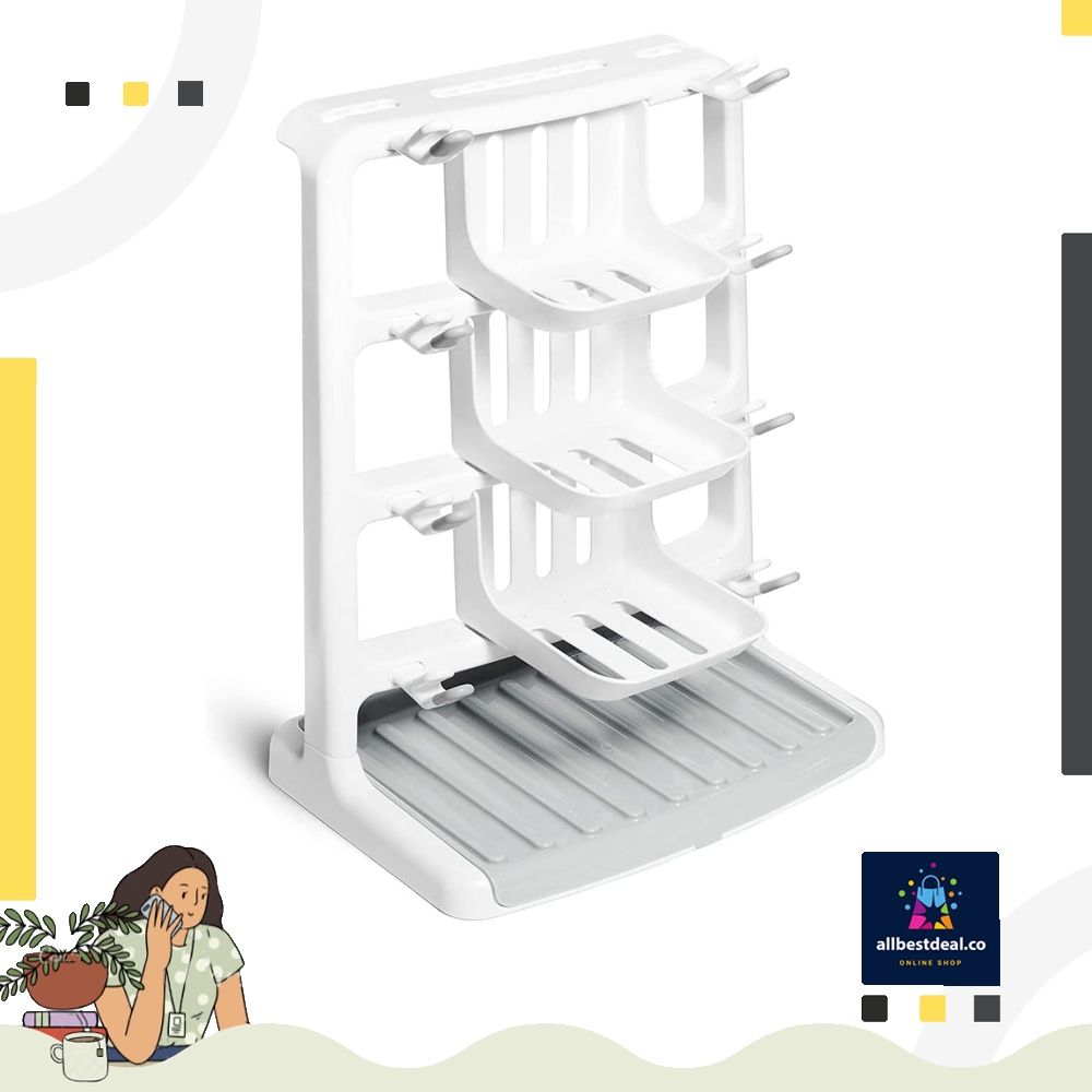 Munchkin Tidy Dry Space Saving Vertical Bottle Drying Rack for