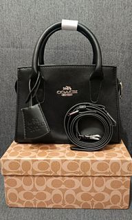 NEW Black leather bag for women with box