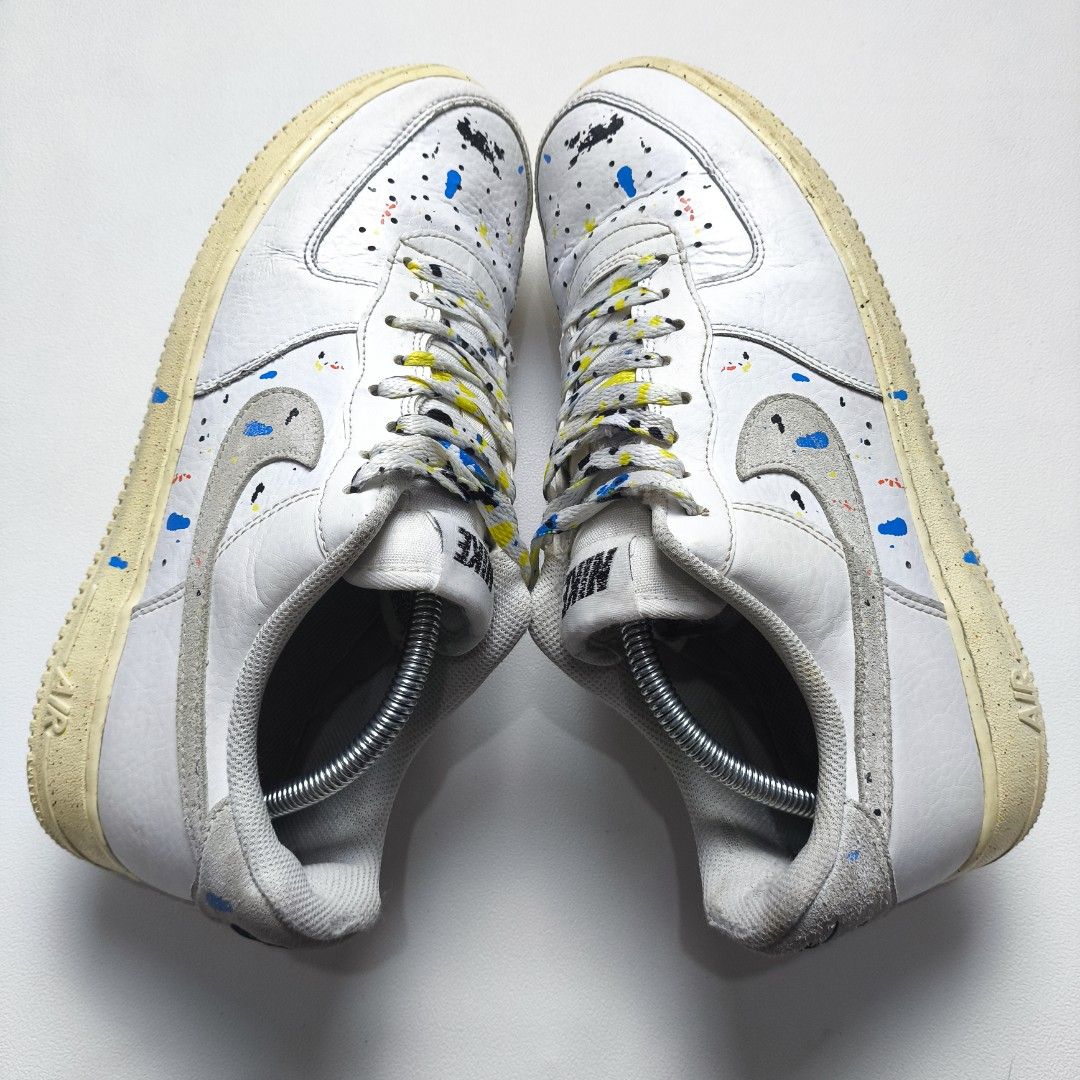 NIKE AF1 PAINT SPLATTER, Fesyen Pria, Sepatu , Sneakers di Carousell