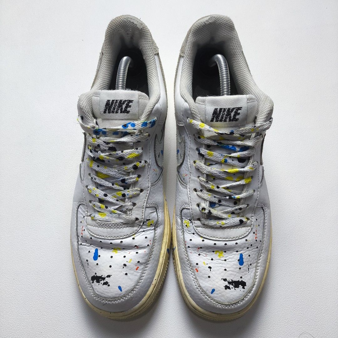NIKE AF1 PAINT SPLATTER, Fesyen Pria, Sepatu , Sneakers di Carousell