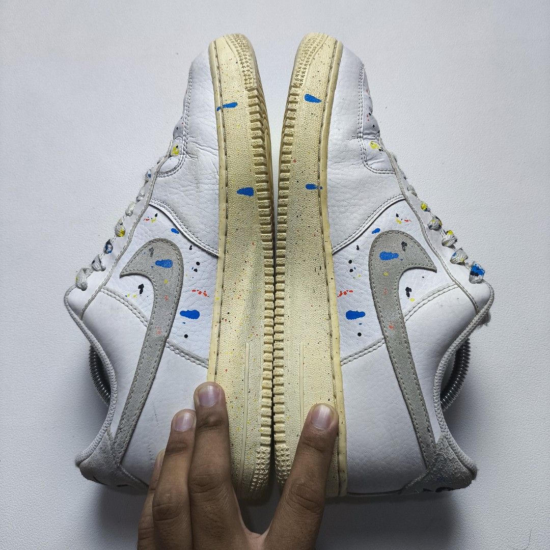 NIKE AF1 PAINT SPLATTER, Fesyen Pria, Sepatu , Sneakers di Carousell