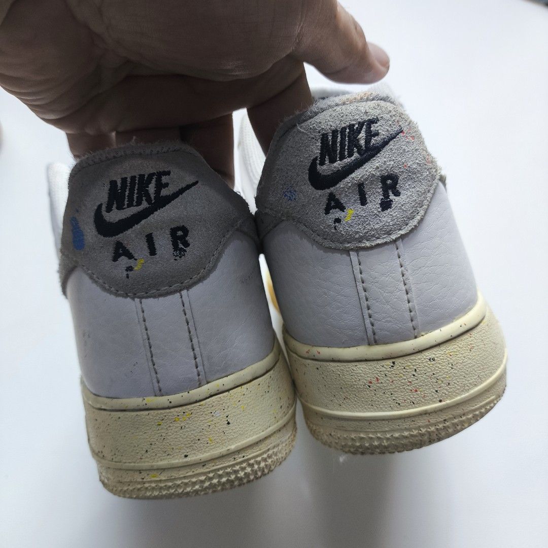NIKE AF1 PAINT SPLATTER, Fesyen Pria, Sepatu , Sneakers di Carousell