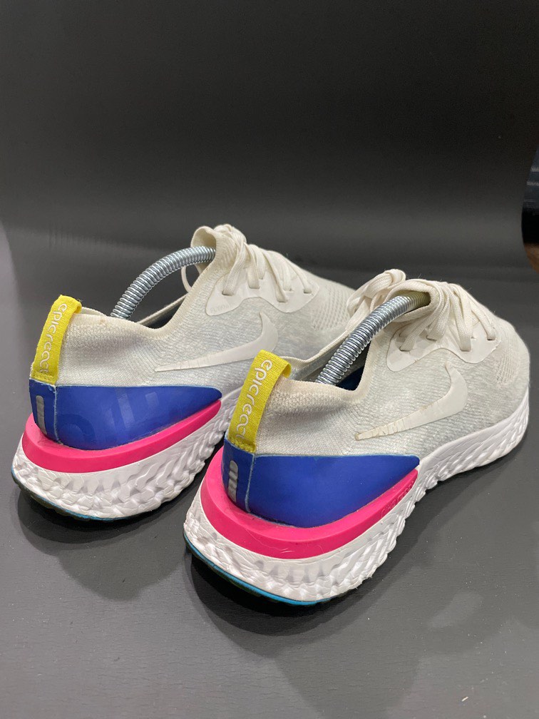 Epic react flyknit triple white womens online