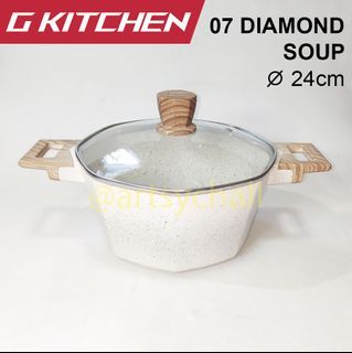Non Stick Pot - Diamond Soup Pot (24cm) | Ceramic Pot | Kitchenware per piece & per set