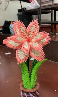 Origami Vase with Flower