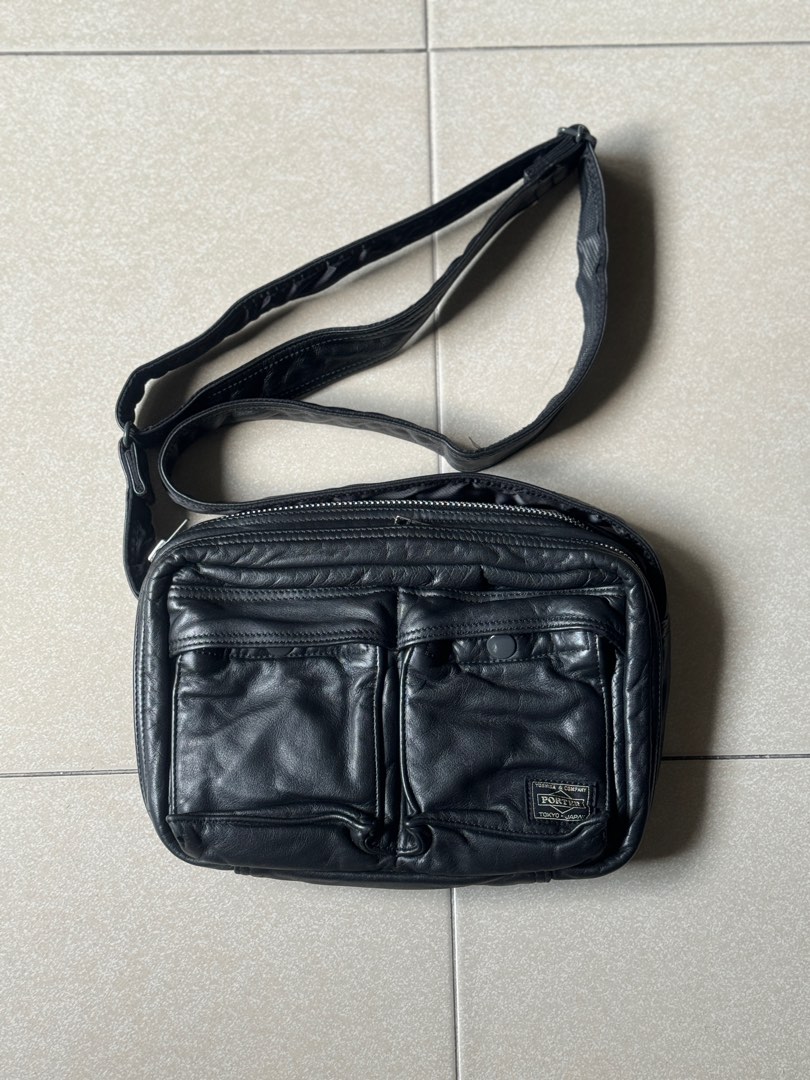 Porter leather tanker sling bag Men s Fashion Bags Sling Bags on Carousell