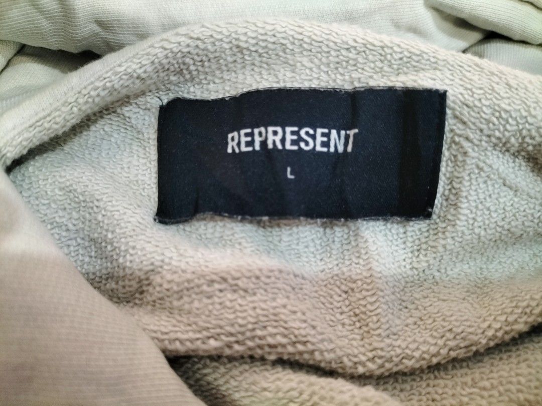 REPRESENT (Category: Coats, Jackets and Outerwear) located in Cebu City. Submitted by papart1993 (Listing ID 1301386345, Image 3). Description: REPRESENT CLO. CONCRETE HOODIE EMBROIDED LARGE TAG BIEGE NEED WASH ONLY 23❌28 1k.
