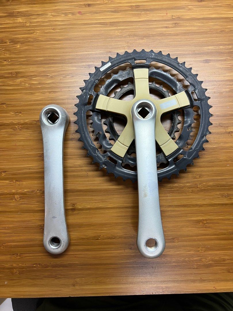 Shimano 3x crankset square taper 90 s retro Sports Equipment Bicycles Parts Parts Accessories on Carousell