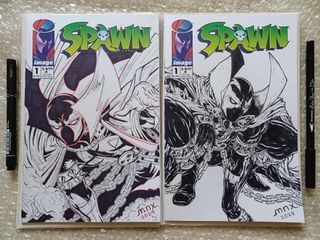Spawn Sketches on Blank Cover Comic book for SALE