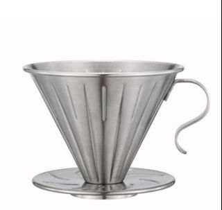 Stainless Steel Coffee Dripper Cone Coffee Drip Filter Cup Permanent Pour Over Coffee Maker