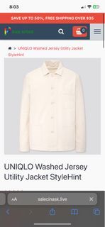 UNIQLO WASHED UTILITY (JERSEY) JACKET❗️  EXCELLENT CONDITION❗️  SMALL ON TAG CAN FIT MEDIUM TO SEMI LARGE❗️