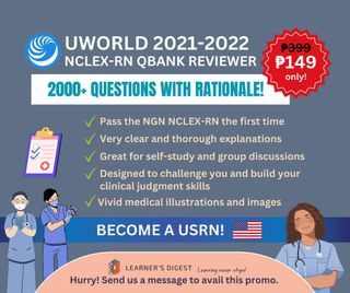 UWORLD QBank Reviewer for NCLEX Drills Question Bank, Notes, plus BONUS files