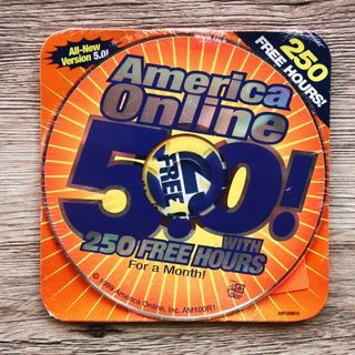 Vintage 1999 AOL America Online 5.0 PLUS Promotion CD ROM Disc [0001-0036]
