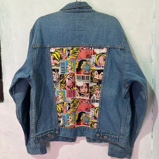 vintage pop art denim jacket