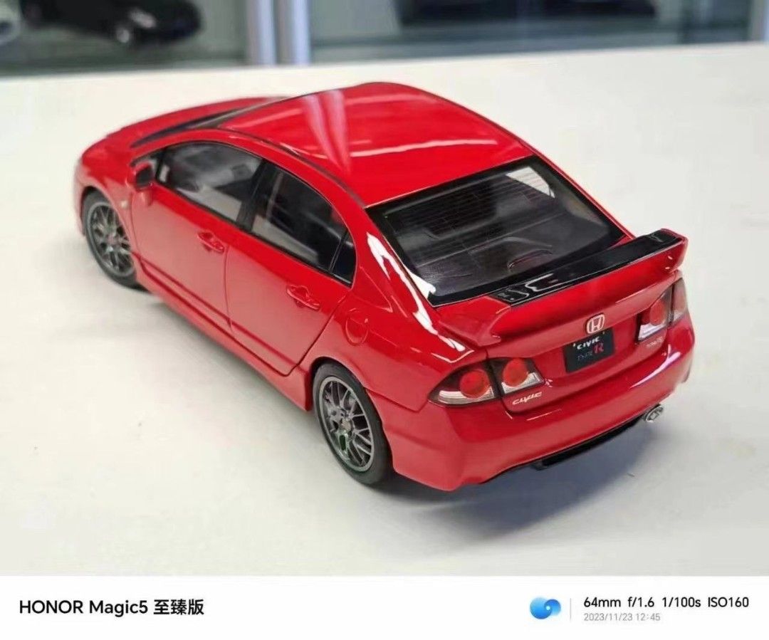 Well 1:18 Honda Civic FD2 Red, Hobbies & Toys, Toys & Games on Carousell