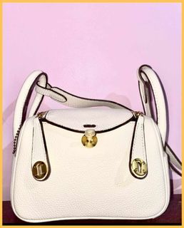 Genuine White Leather Small 2 Way Bag(Hermes Lindy Feels)🤍
