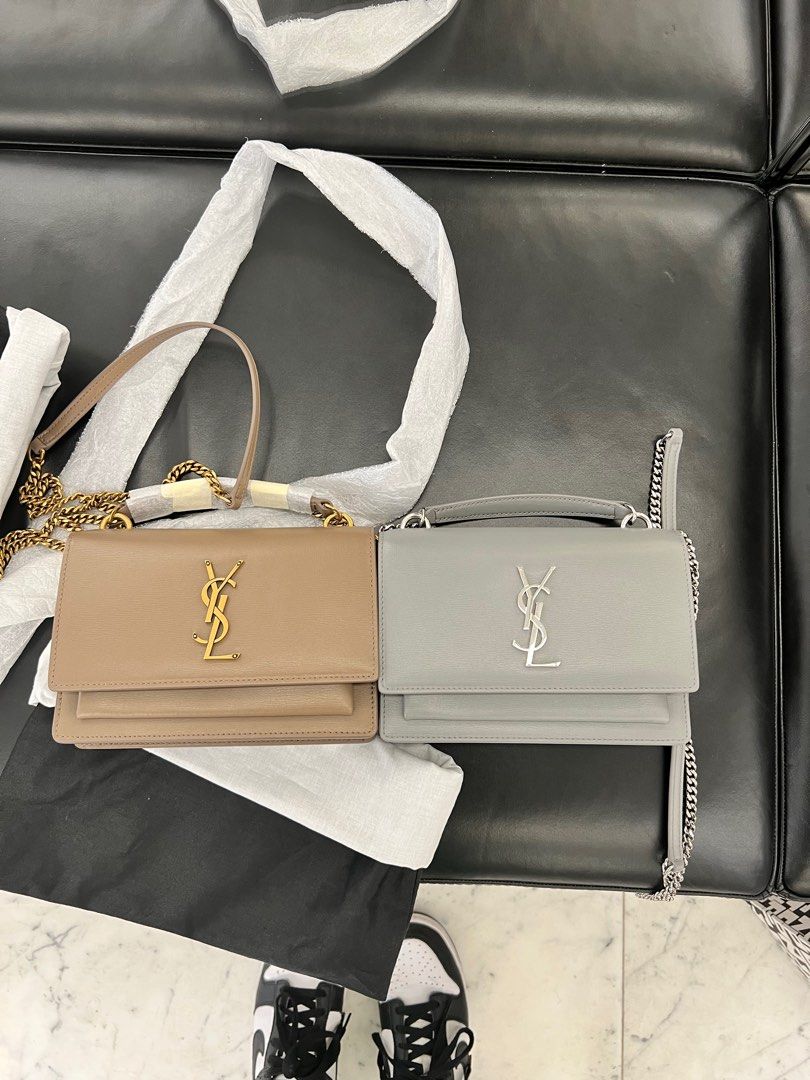 YSL Sunset Chain Wallet Nude