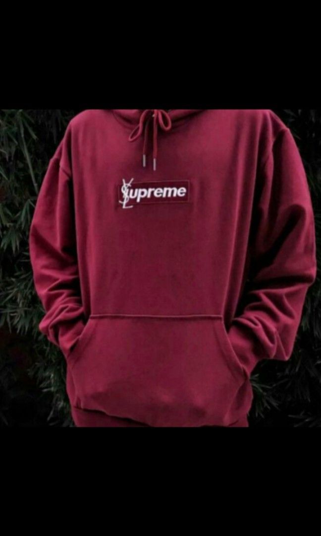 YSL SUPREME unisex clot hoodie box logo Carousell