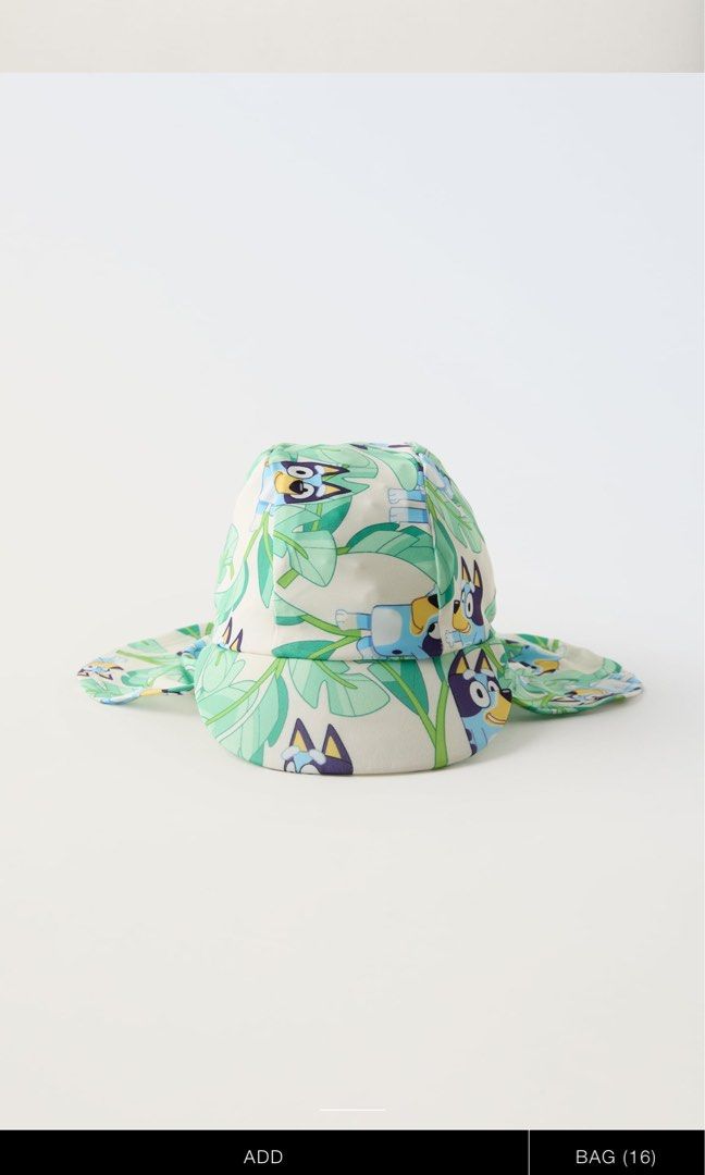ZARA Kids Bluey Swimming Hat/Cap (Category: Caps & Hats) located in Quezon City. Submitted by prebyic (Listing ID 1301415062, Image 1). Description: Brand New w/ Tags Blue | 0962/542 1-3 yrs Swimming Hat Front Visor and Back Flap to protect the nape Bluey Ludo Studio Print Sooooo cute 😍.