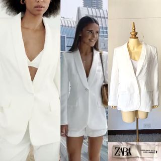 ZARA white blazer