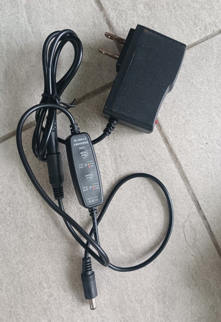 12V Timer (Category: Gardening Tools & Ornaments) located in Singapore. Submitted by bernardpuah (Listing ID 1306041680, Image 2). Description: 5/15/30 min ON settings 30/60/120 min OFF settings 12V supply and 12V output for hydroponics system or fish tank self collect near tanah merah mrt or add $4 for delivery..