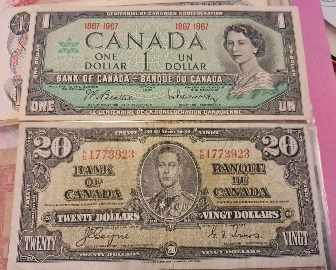 英皇佐治六世銀票及女兒伊莉莎伯二世加幣, 興趣及遊戲, 收藏品及紀念品, 錢幣- Carousell