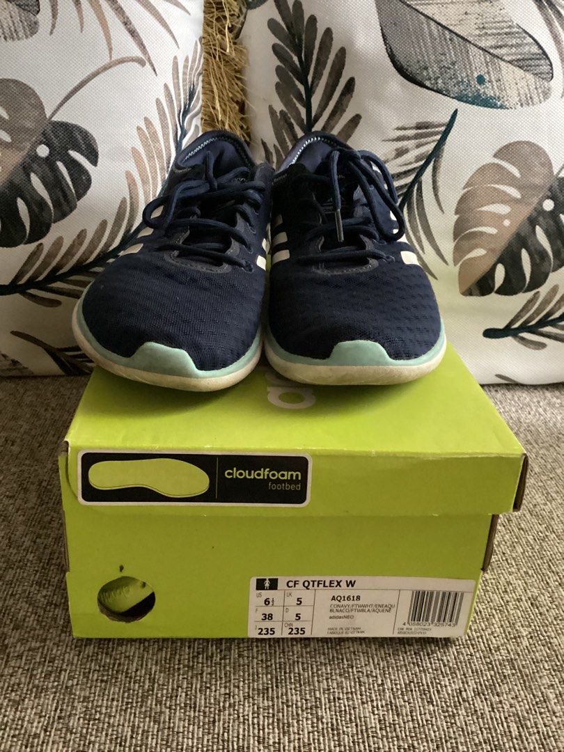 Adidas Neo CF QTFLEX W Size 38 Fesyen Wanita Sepatu di Carousell