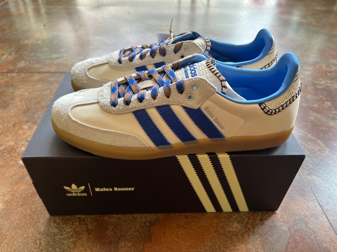 Adidas Wales Bonner Samba Nylon Wonder Clay Royal Blue, Men's Fashion