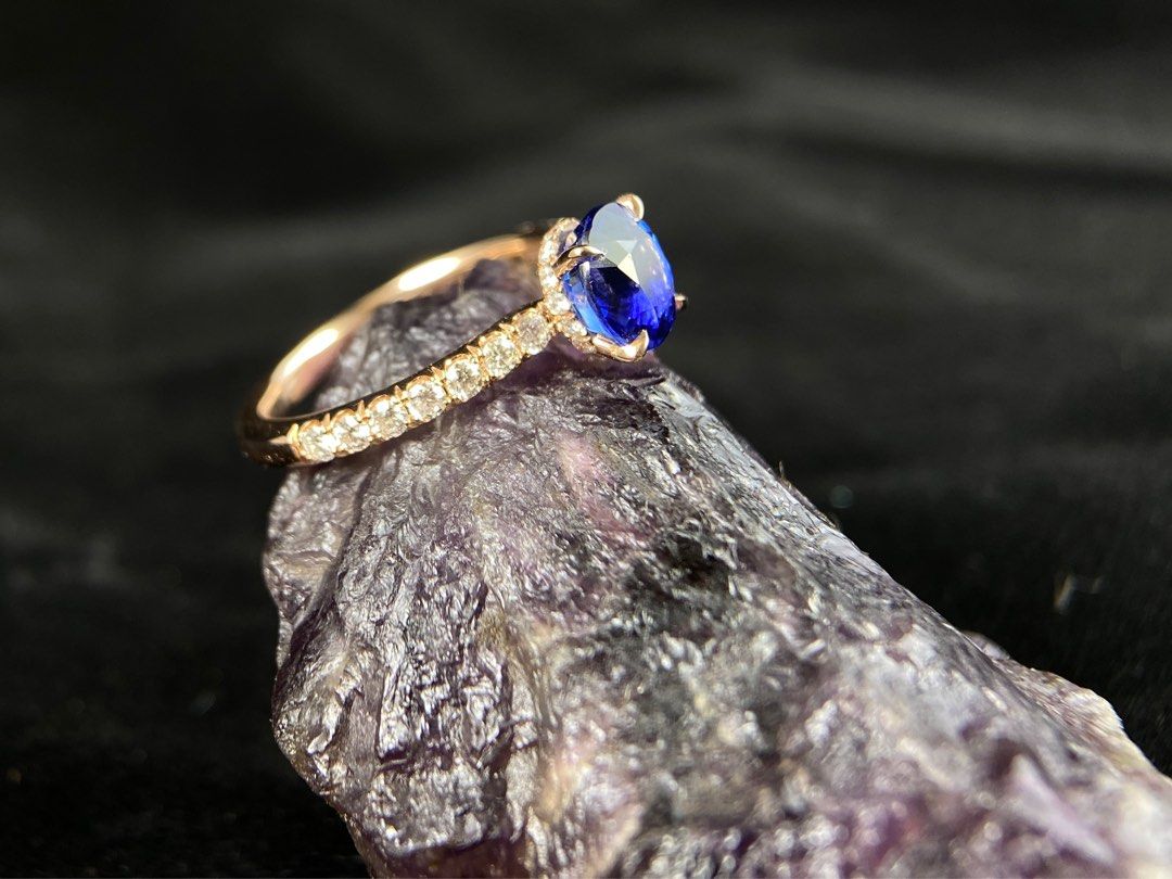Simple blue sapphire ring clearance