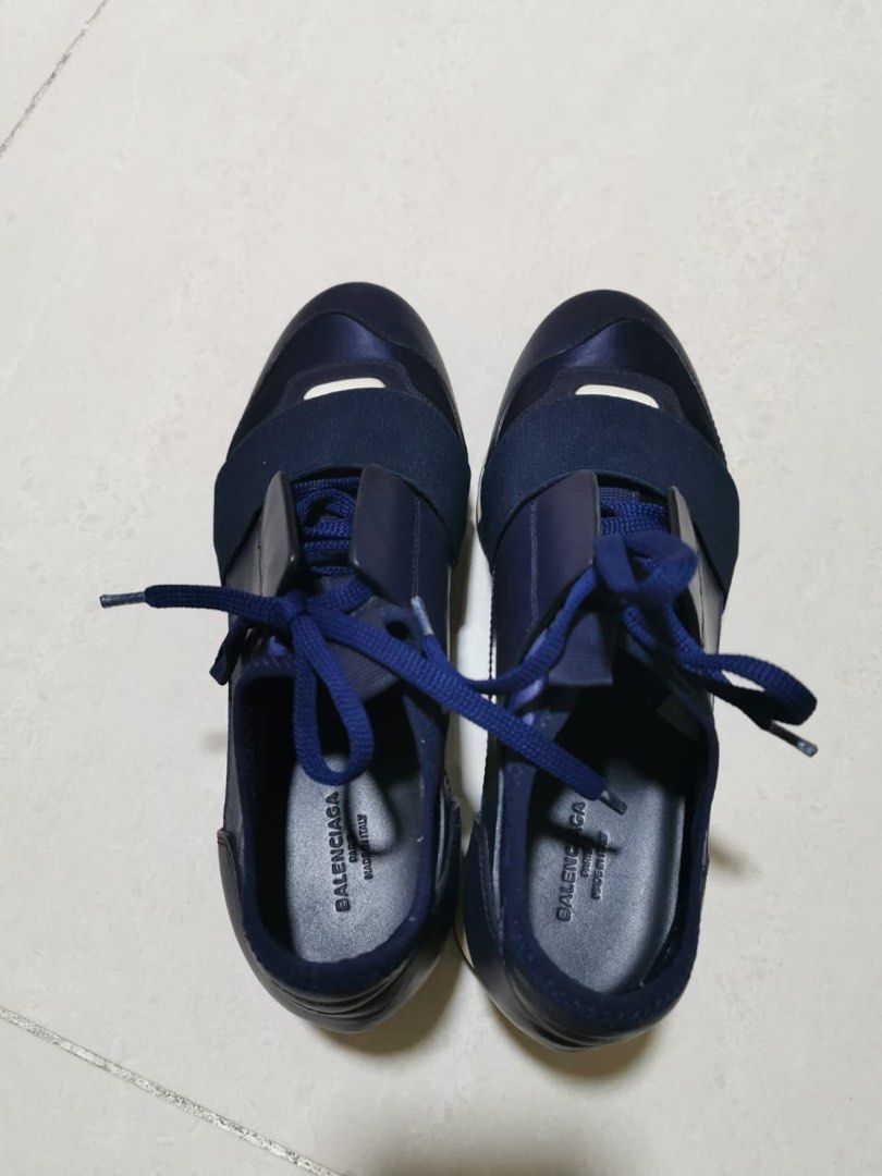 Balenciaga race runners womens blue cheap