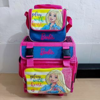 Barbie House Type Trolley Pink School Bag Preloved