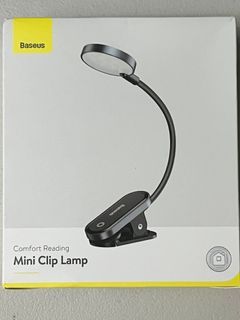 Baseus LED Clip Table Lamp Stepless Dimmable Wireless Desk Lamp Touch USB Rechargeable Reading Light LED Night Light Laptop Lamp