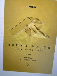 Bruno Major September 11 Loge 2 tickets